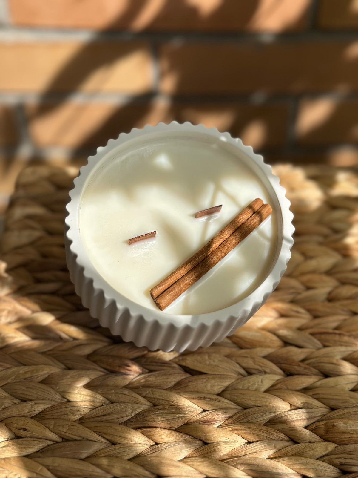 Vela Canela y manzana cuenco