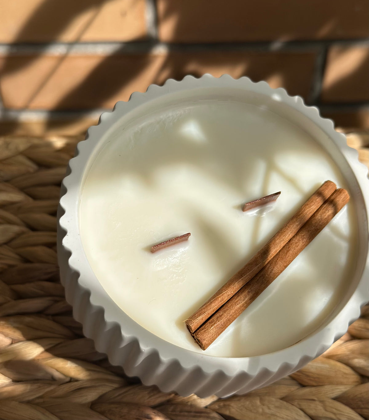 Vela Canela y manzana cuenco