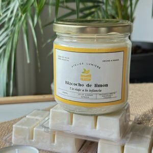 Vela Bizcocho de limón (Tarro 240gr)